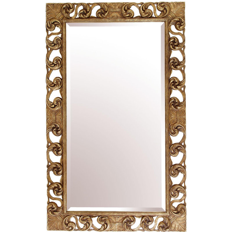 Sea Island Flat Solid Wood Beveled Wall Mirror, 64" x 52"