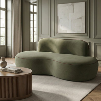 Swerve 77" Velvet Upholstered Loveseat