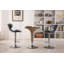 Tabouret de bar pivotant réglable Masaccio Airlift avec base chromée et siège en similicuir moelleux, ensemble de 2-951199993