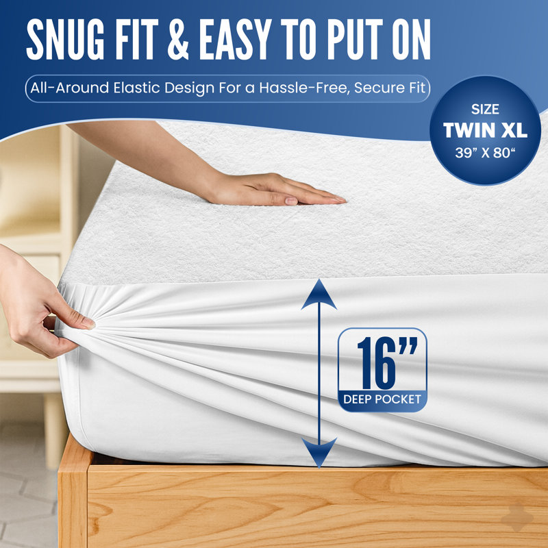 Protège-matelas imperméable et imperméable, hypoallergénique et respirant, Simple TG