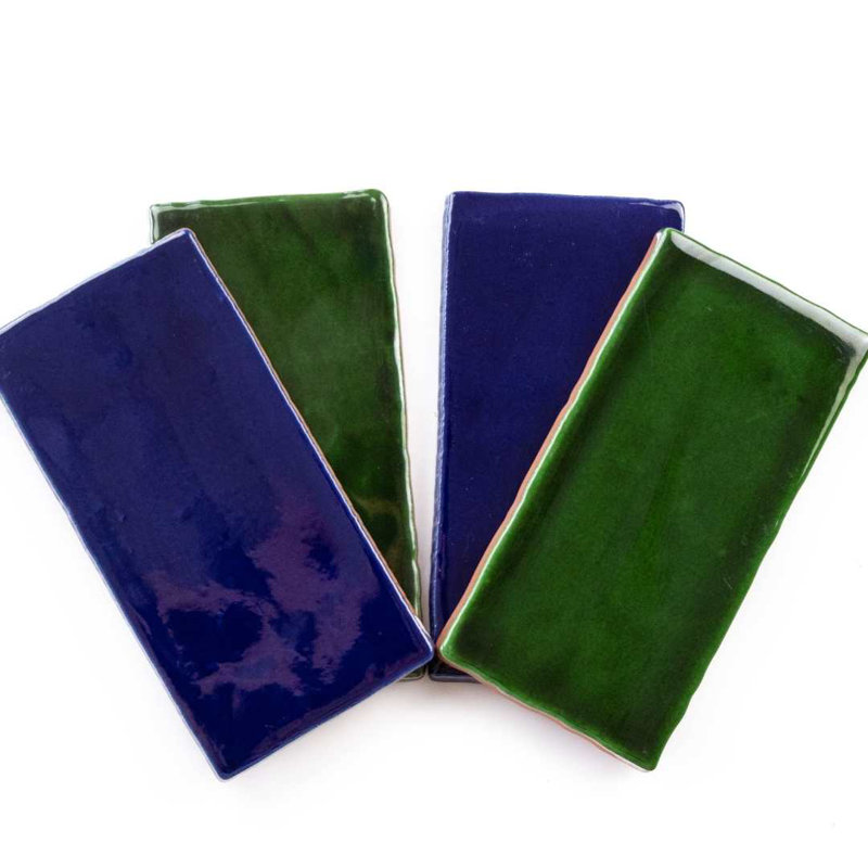 Diana 3" x 6" Ceramic Spanish Subway Tile, Emerald