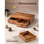 Boîte de rangement pour dosettes en bois d'acacia avec deux tiroirs, un organisateur de comptoir et un porte-gobelet K pour les capsules espresso, les sachets de thé et les essentiels de cuisine