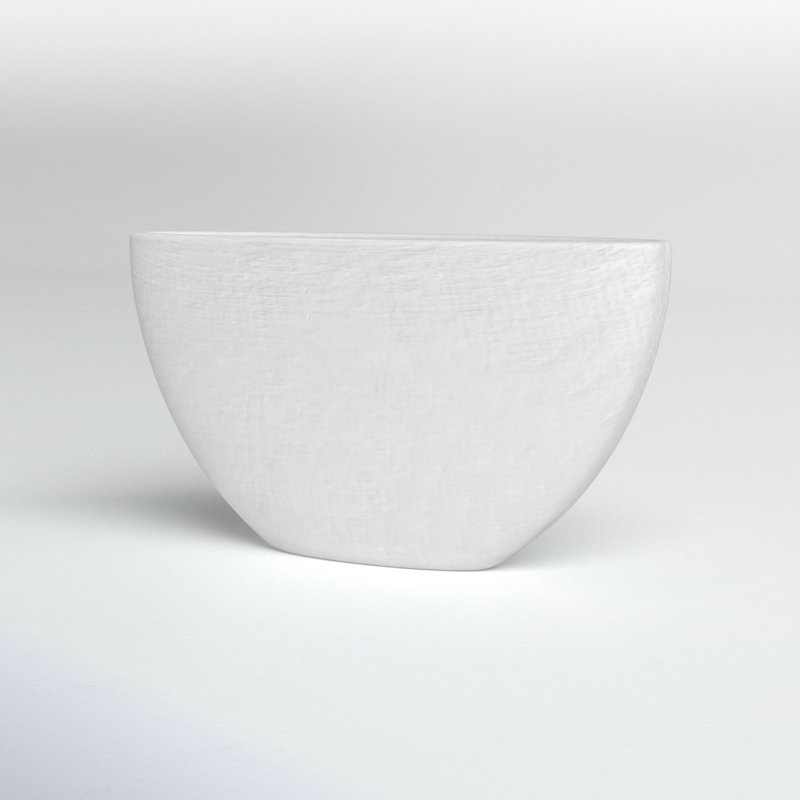 Pot à fleurs Geof, Blanc, H 7,75 po x l 13,5 po x P 3,5 po