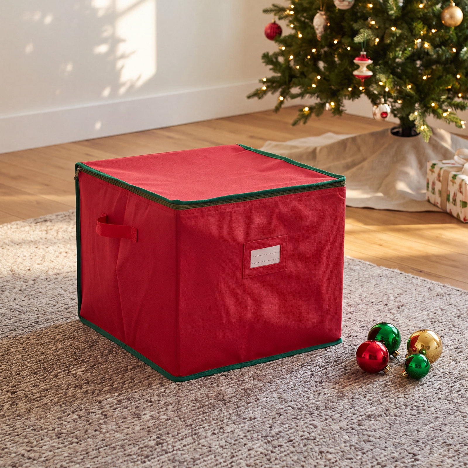 Aldeburgh Ornament Storage with Dividers, Red
