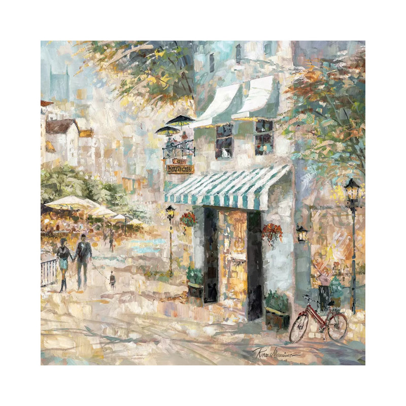 Rooftop Café Detail II by Ruane Manning - Gallery-Wrapped Canvas Giclée on Canvas, 30.48 cm H x 30.48 cm W, Canvas