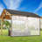 98.43"H Clear Outdoor Clear Awning Waterproof PVC Curtain Rain Shelter for Patios, Decks & Campsites-115294818-61452662