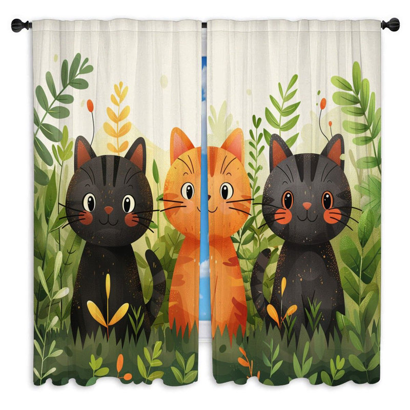 Tades Room Darkening Curtain Pair, 20" W x 52" L