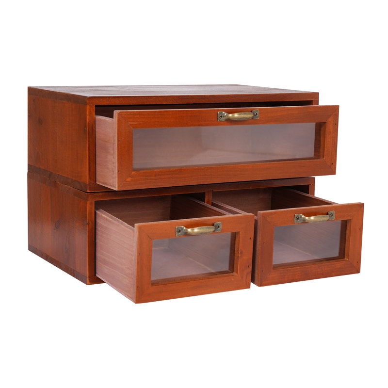 Desktop Storage Box Rectangular Storage Drawers Desktop Organizing Cabinet