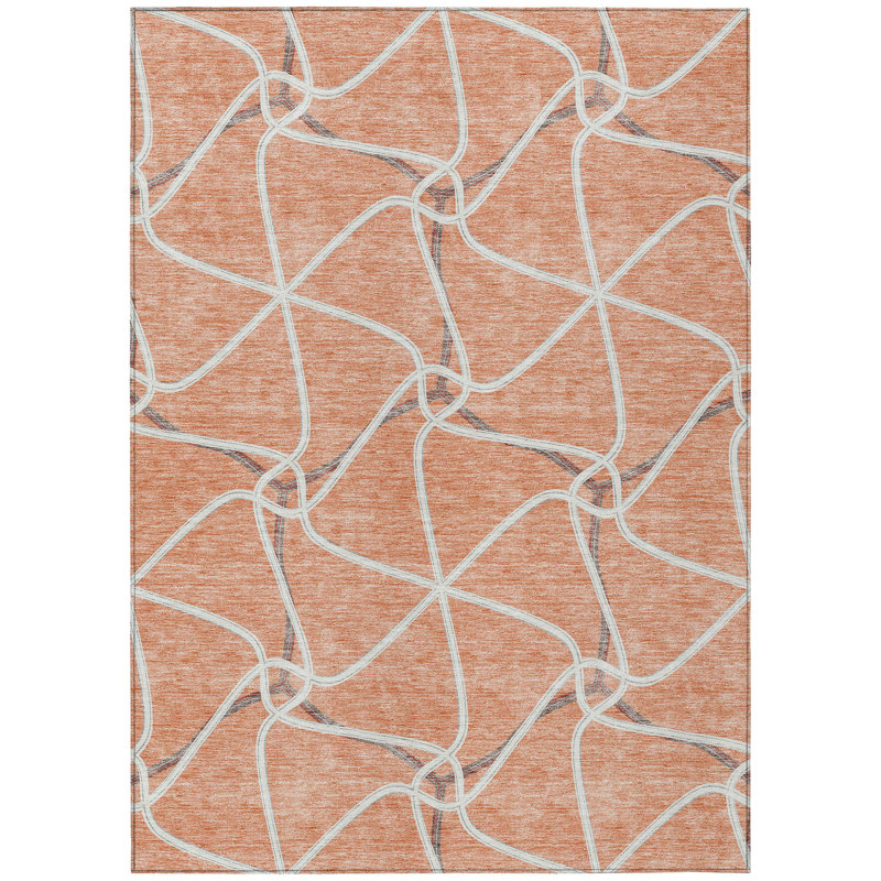  Aleg Area Rug with Non-Slip Backing, Rectangle 1'8" x 2'6"