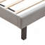 Lit tapissier contemporain capitonné avec un design courbé, lit plateforme