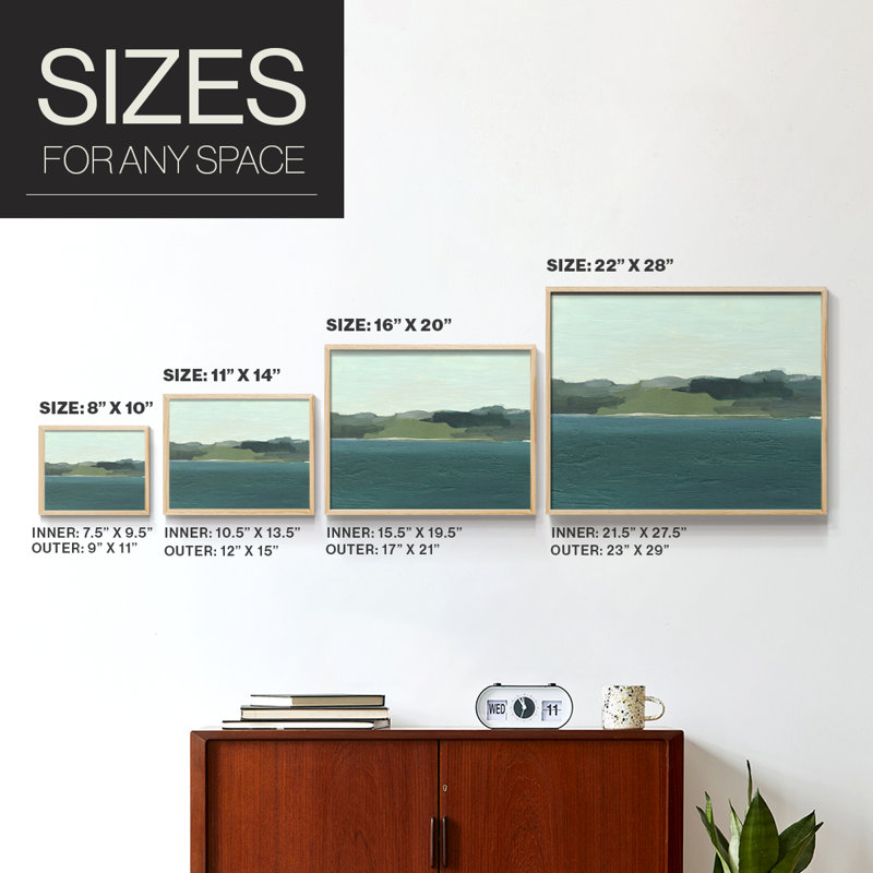 «Calming Lake View I», reproduction encadrée, H 16 po x l 20 po, Naturel