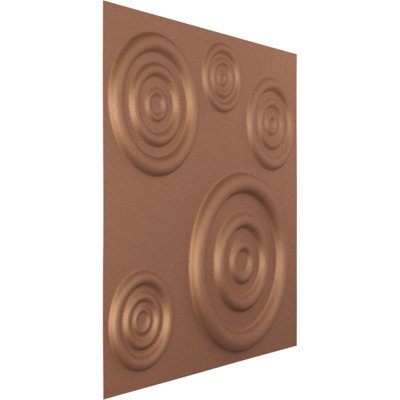 Panneau mural décoratif 3D Reece EnduraWall de l 19 5/8 po x H 19 5/8 po, argent métallique (couvre 2,67 pieds carrés)