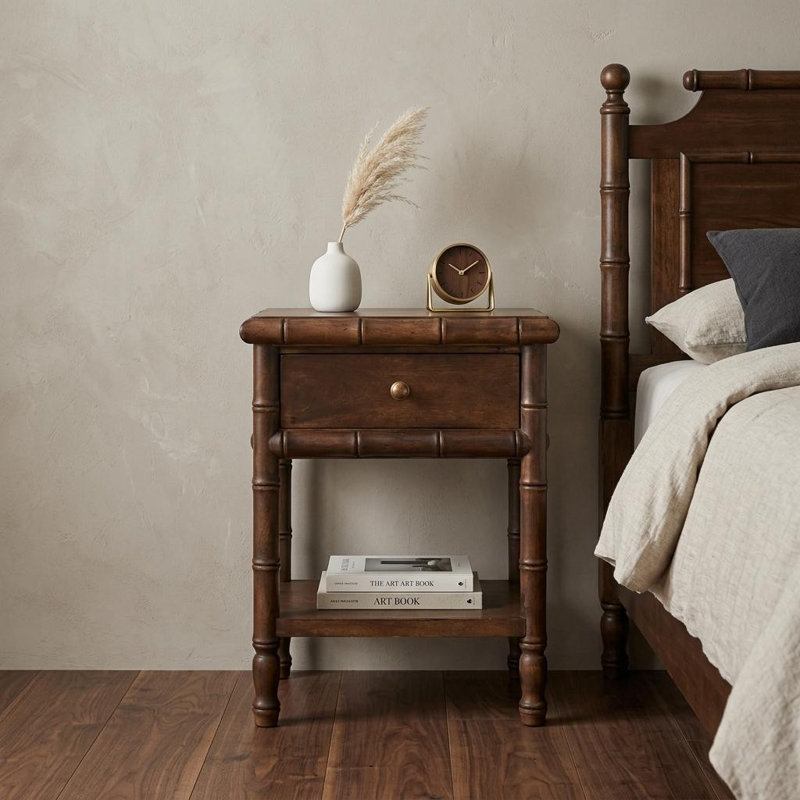  Table de chevet 1 tiroir Hawthornestone, Brun