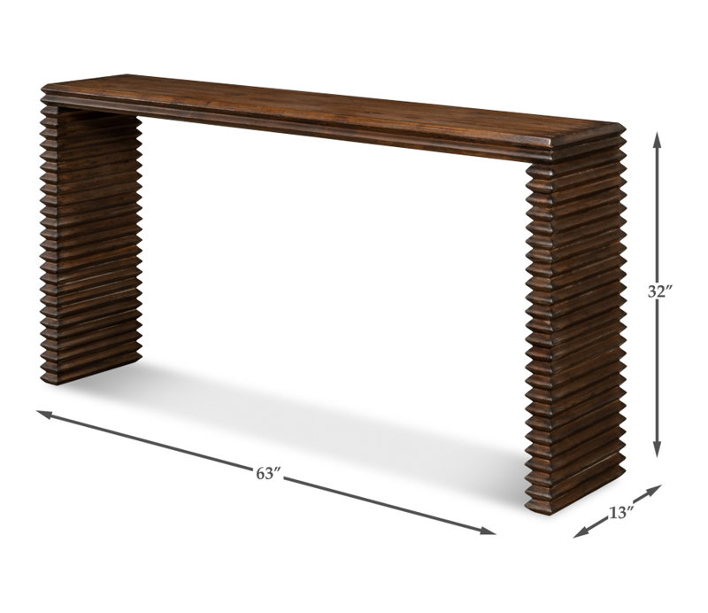 Stacked 63'' W Solid Wood Console Table