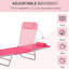 Chaise d'extérieur rose avec filet respirant et dossier inclinable pour la cour