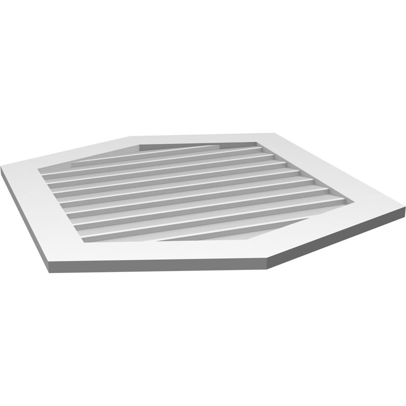 Ventilé vertical à pignon vertical 4/12 po, H 36 po x l 32 po x P 1 po