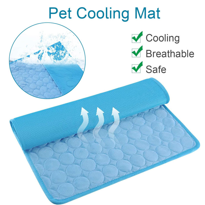 Coussin de refroidissement pour chien, Bleu, H 0,4 po x l 15,2 po x P 18,5 po
