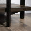 Bibliothèque étroite, finition brune, bois d'ingénierie, look contemporain, utilisation de bureau, 2 tablettes horizontales, 1 po d'épaisseur, cadre, peut accueillir une télévision de 55 po, tâche d'assemblage sans outils contemporaine, utilisation, épaisseur