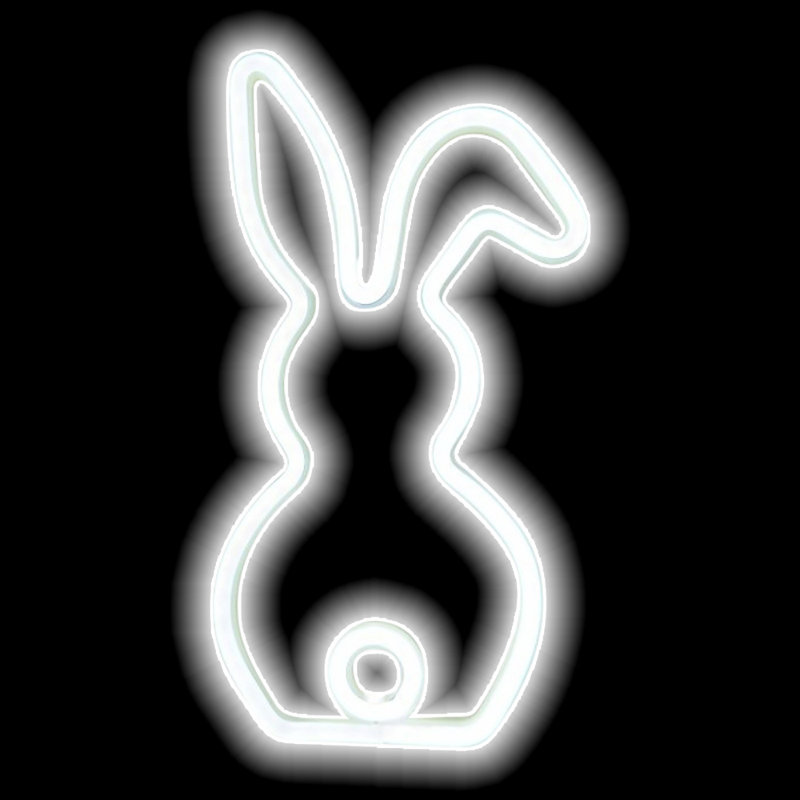 Mignonne lapine à queue de néon pour Pâques