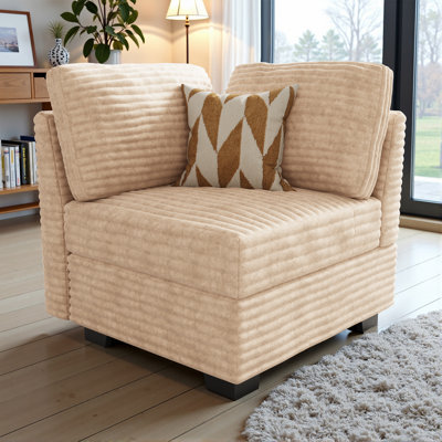 Fauteuil modulaire rembourré 32,7 po Corduroy