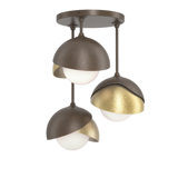 Brooklyn 3 - Light Double Shade Semi Flush Mount