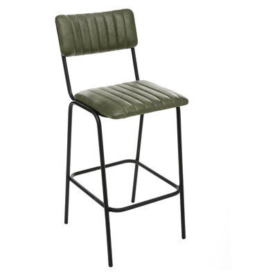 Tevis Upholstered Counter Stool with Metal Frame