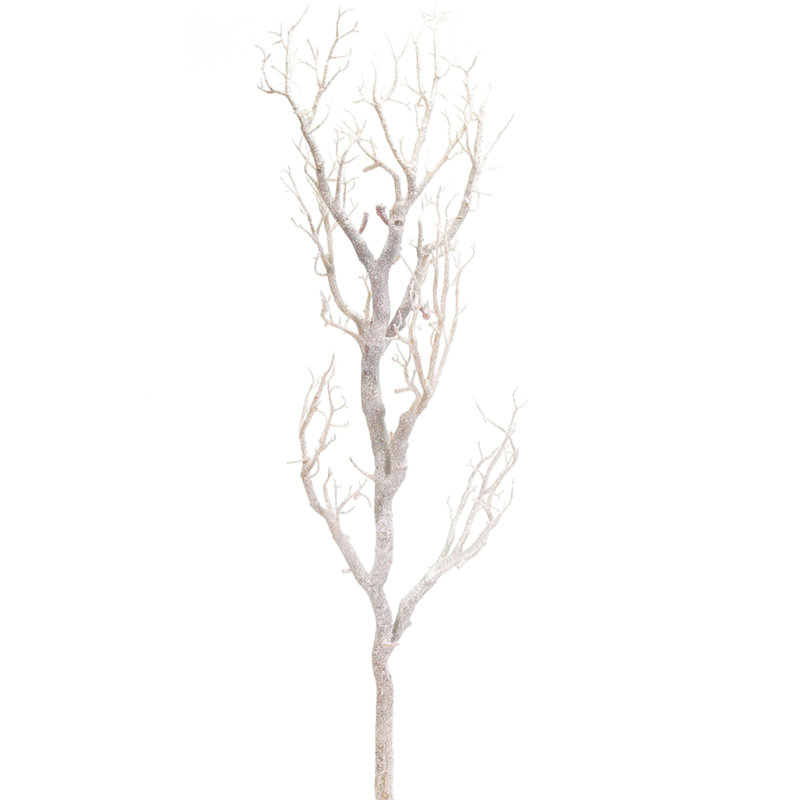 Branche d’arbre scintillant 47 po Manzanita, Blanc