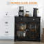 Buffet élégant avec portes en verre, tablette réglable et tiroirs pour un rangement et une présentation organisés