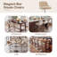 Upholstered Counter Stool with Metal Frame-1096304649