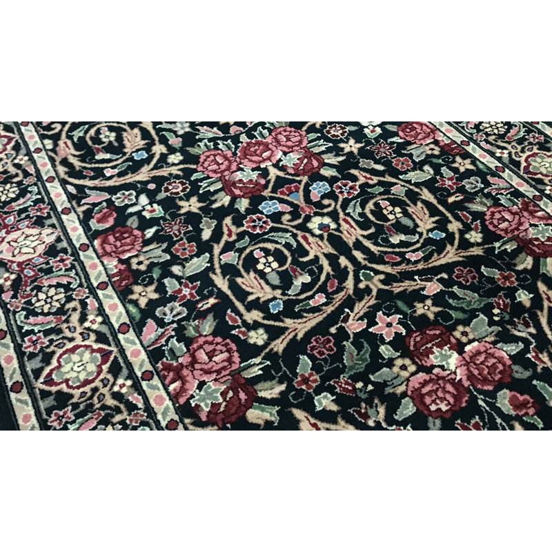 Hand-Knotted High-Quality Green Area Rug