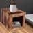 Solid Wood Floor Shelf End Table with Storage