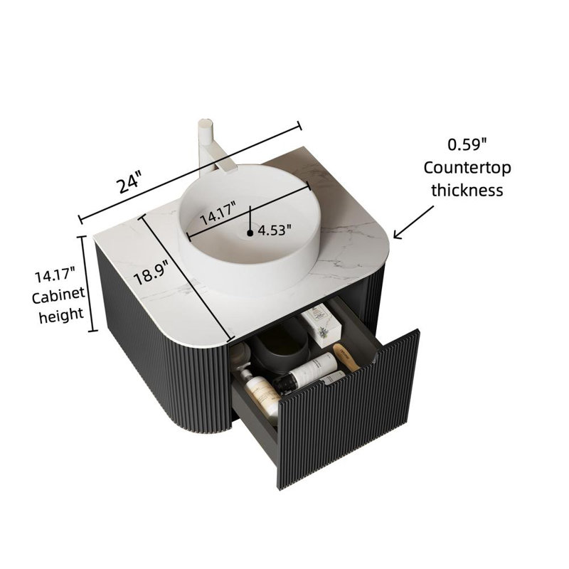 Stylish Floating Sink Cabinet