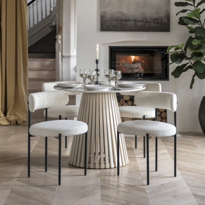 Antwanisha Boucle Upholstered Dining Chair