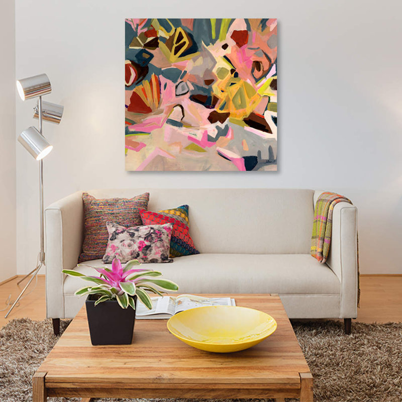 «Pomegranate & Grapefruit» par Julian Spencer, impression sur toile tendue, 12 po x 12 po x 0,75 po