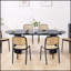 Table de salle à manger extensible avec plateau solide, moderne et polyvalente pour la cuisine, la salle à manger et le salon