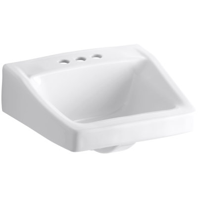 Chesapeake Ceramic 20" Wall Mount Bathroom Sink with Overflow