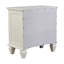 Table de chevet 3 en blanc crème avec plateau escamotable