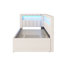 Lit plateforme tapissier simple avec ports USB et ceinture à DEL-1573539861