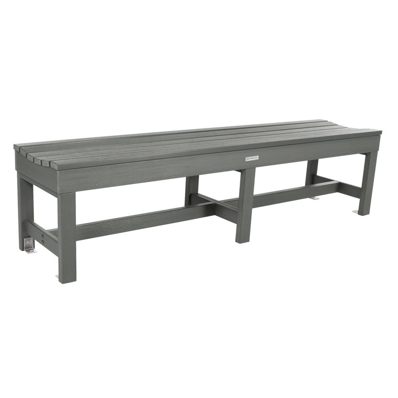 Banc de pique-nique en plastique Elyse, Teck côtier