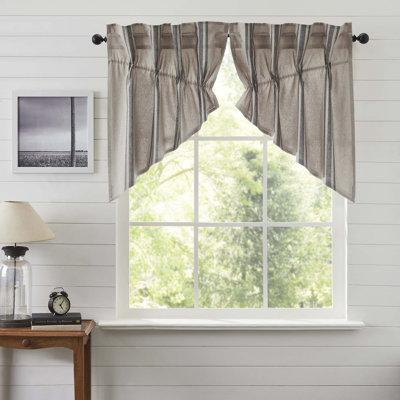 Lourdes Cotton Striped Swag Window Valance