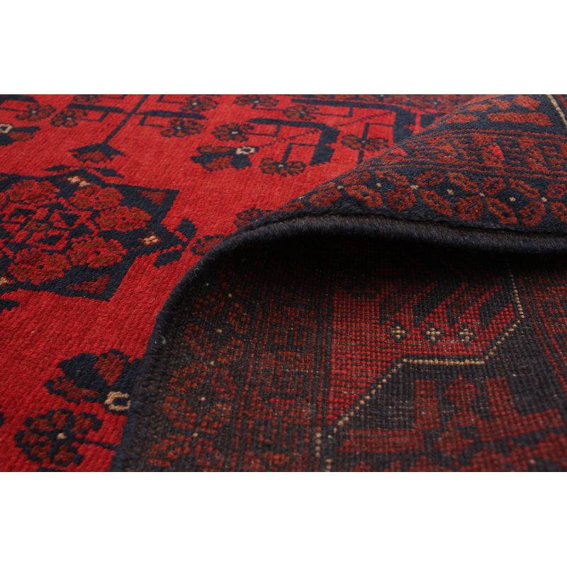 Tapis décoratif en laine noué à la main de conception unique 3 pi 5 po x 4 pi 11 po Borjana New Age
