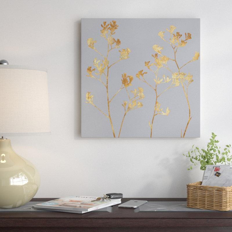 «Gold at Dusk II», impression sur toile, H 26 po x l 26 po x P 1,5 po, Toile tendue, Pas de tapis
