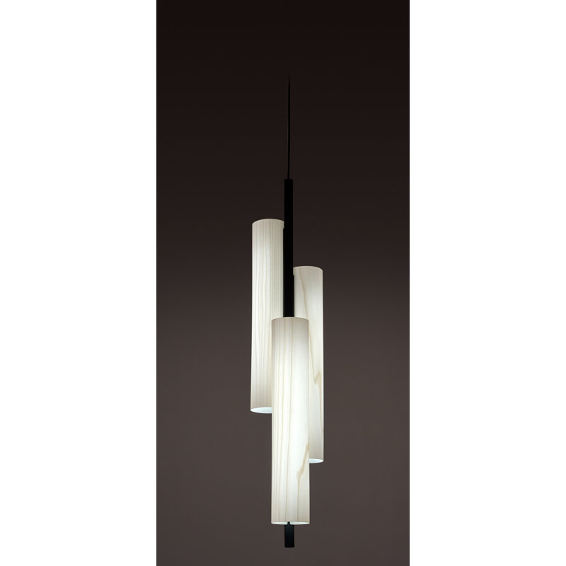 Black Note 1 - Light LED Pendant, Ivory White, Matte Black