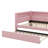 Full Size Platform Bed With USB And Trundle-1193294411