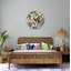 Horloge murale en verre trempé à chevrons, ton beige rustique, décor de maison de campagne, art mural unique, grande horloge, style moderne-2117756695-2117756692