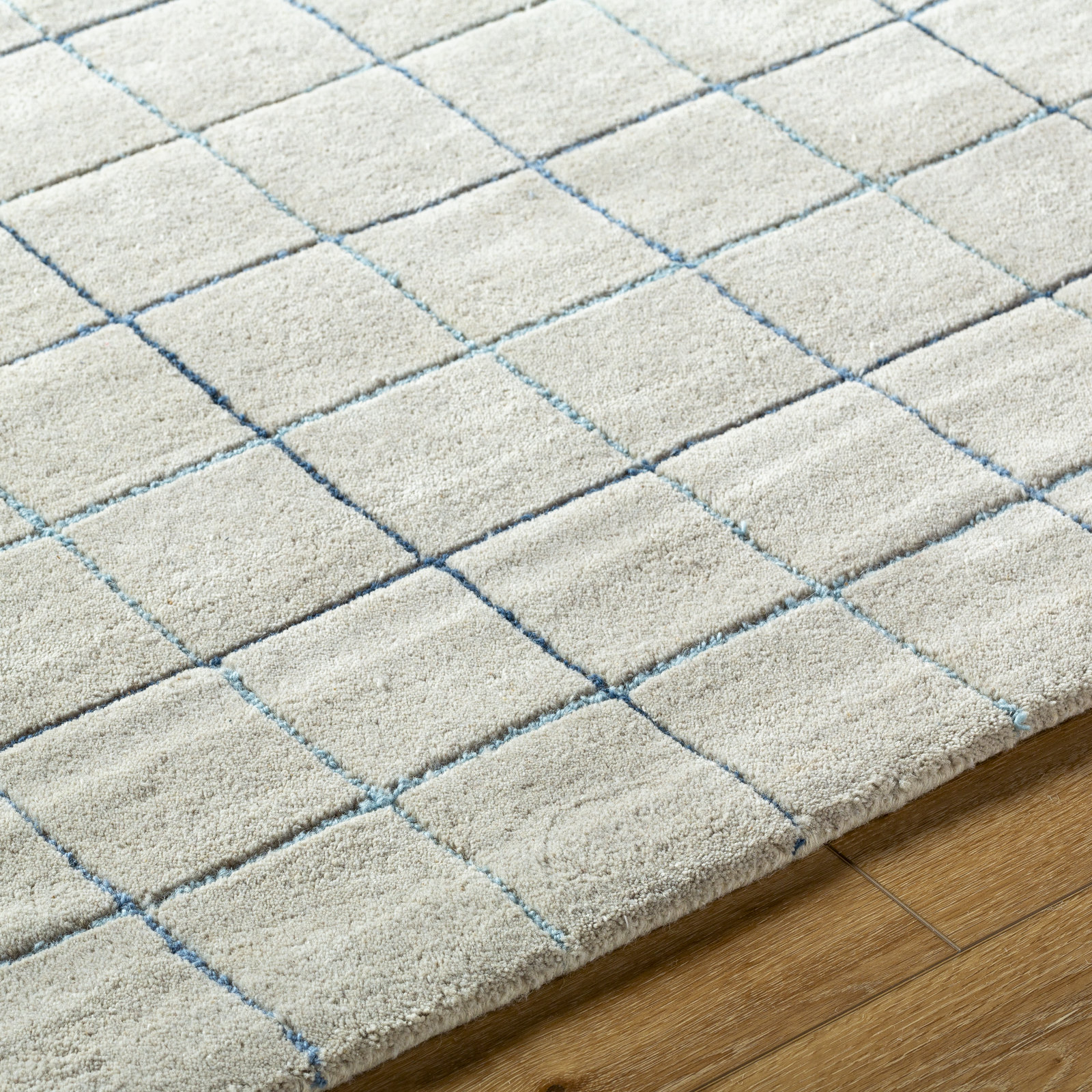 Mallory Hand-Tufted Gray Geometric Rug, Rectangle 2' x 3'