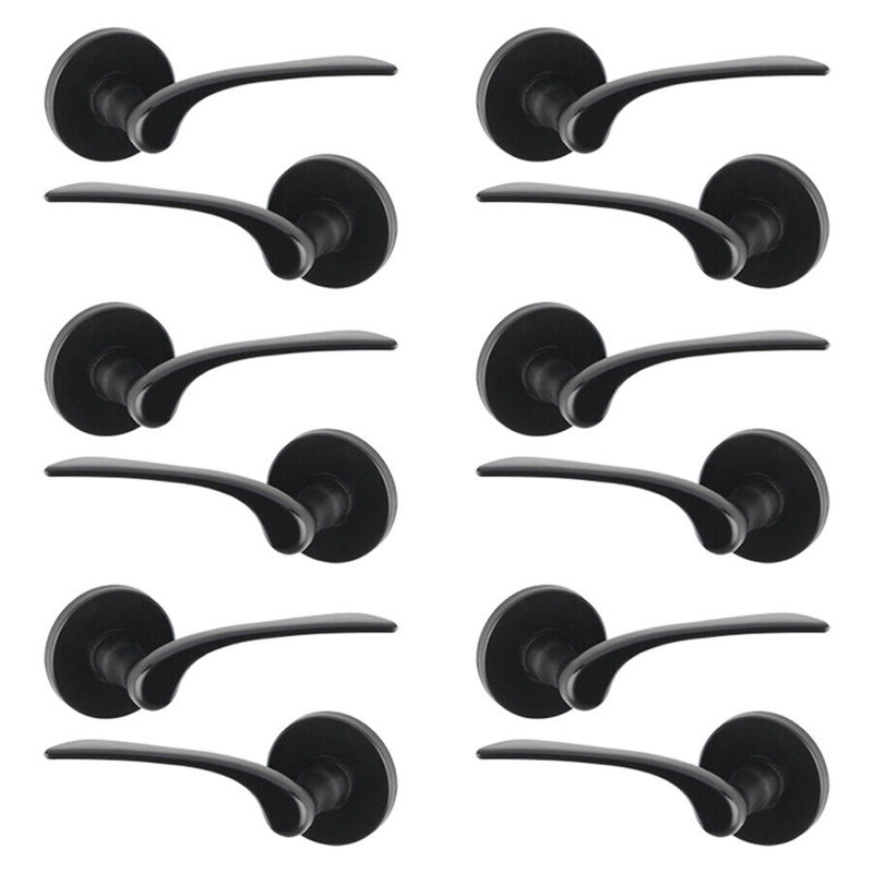 Single Dummy Door Handle, Black Rose