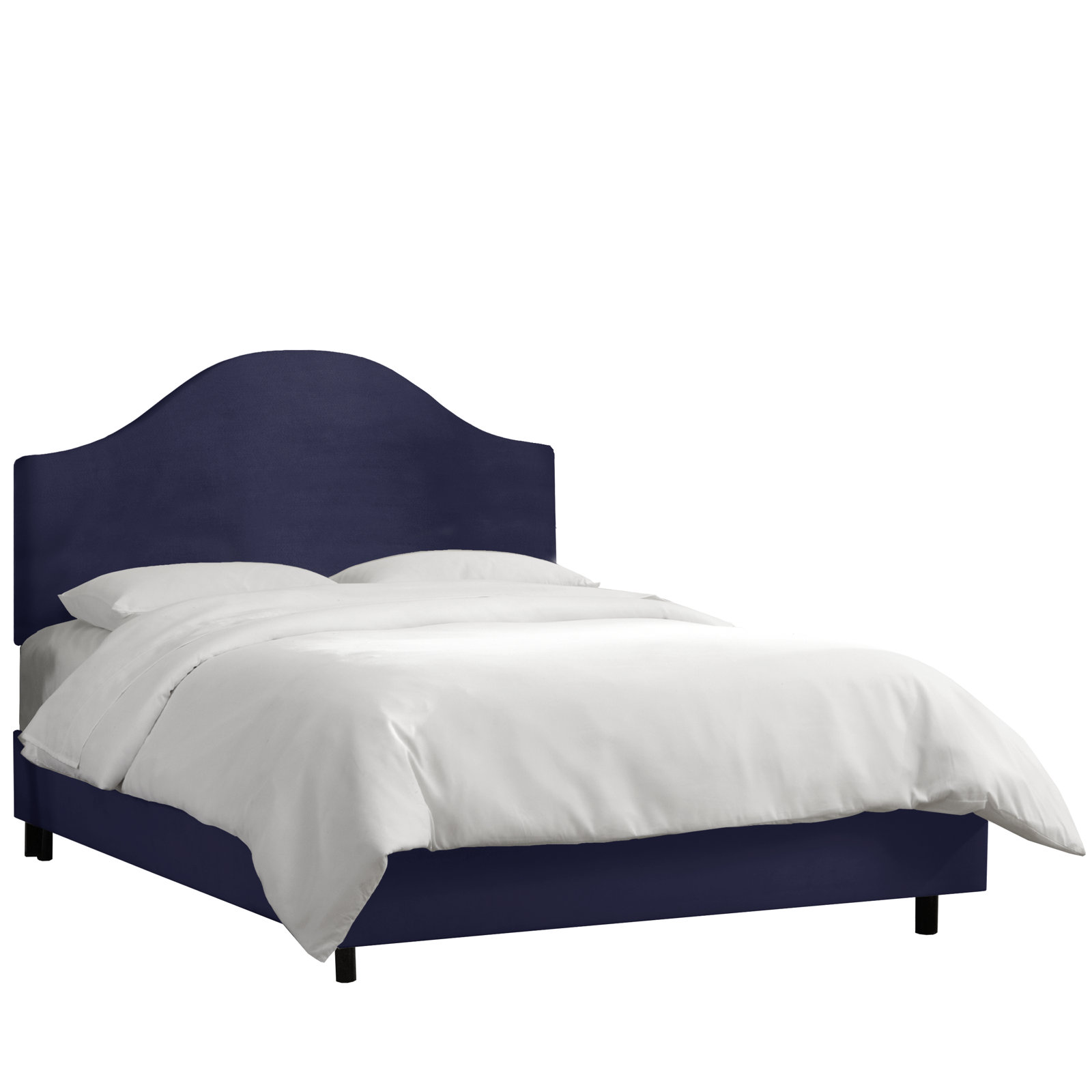 Morris Upholstered Standard Bed, California King, Ocean Performance Velvet