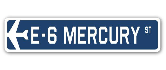 Plaque de rue Barwick E-6 Mercury Air Force, H 8 po x l 36 po x P 1 po