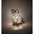 Sassy Cat 7'' Animals Lighted Art Glass